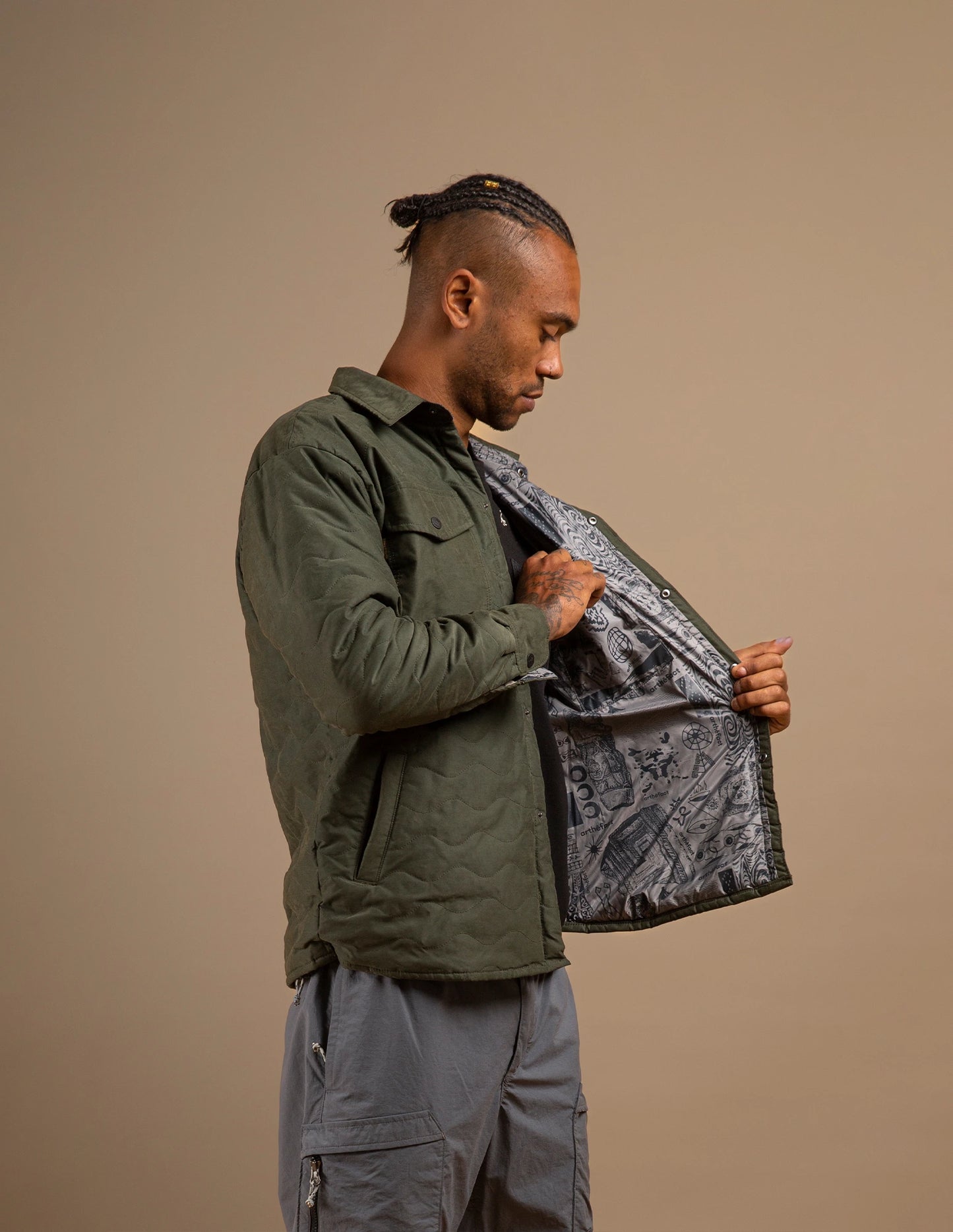 LOKI Quilted Jacket - Olive