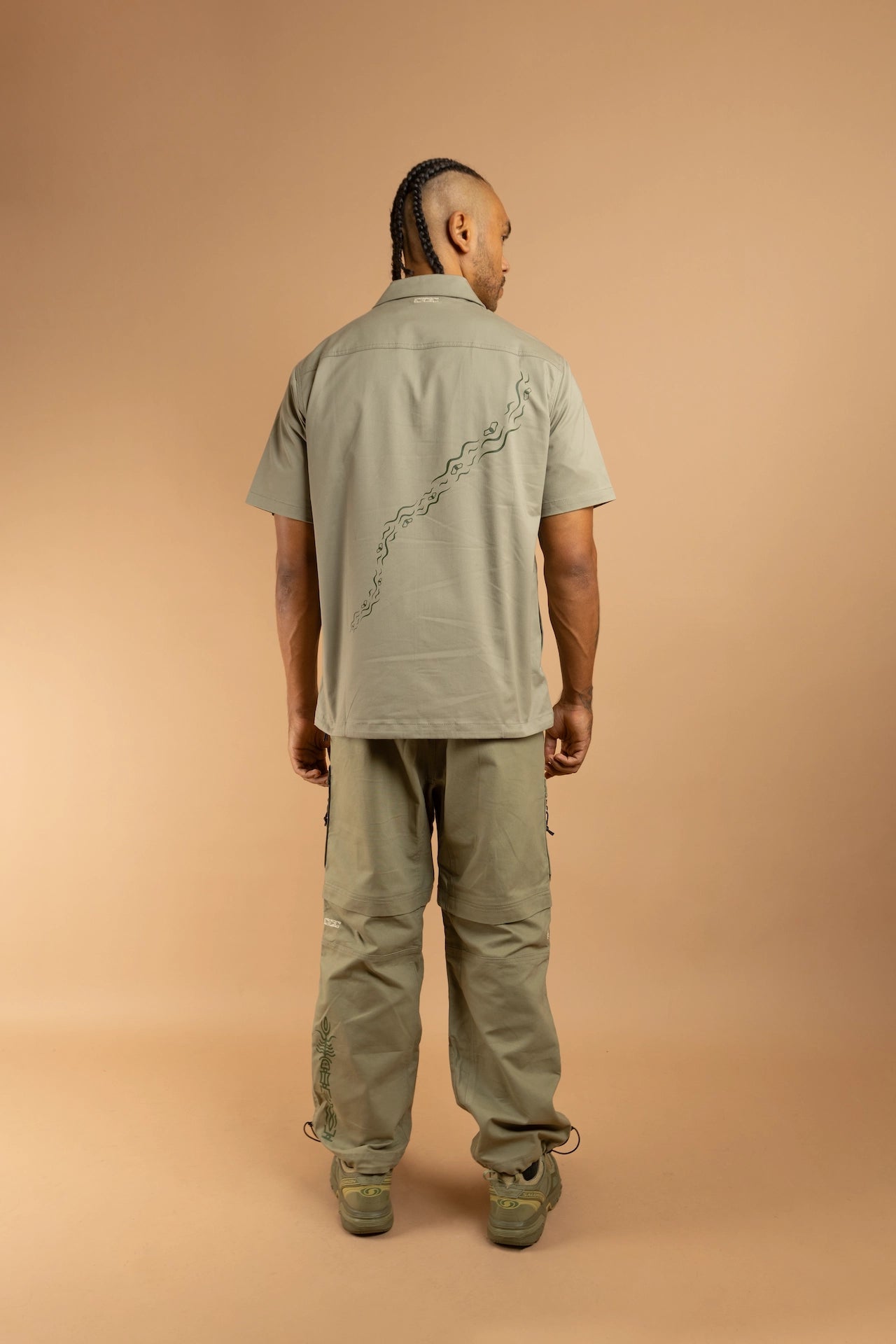 KAIRA CCC-Vol. 1  SS Painter Shirt - LIGHT OLIVE [REVERSIBLE]