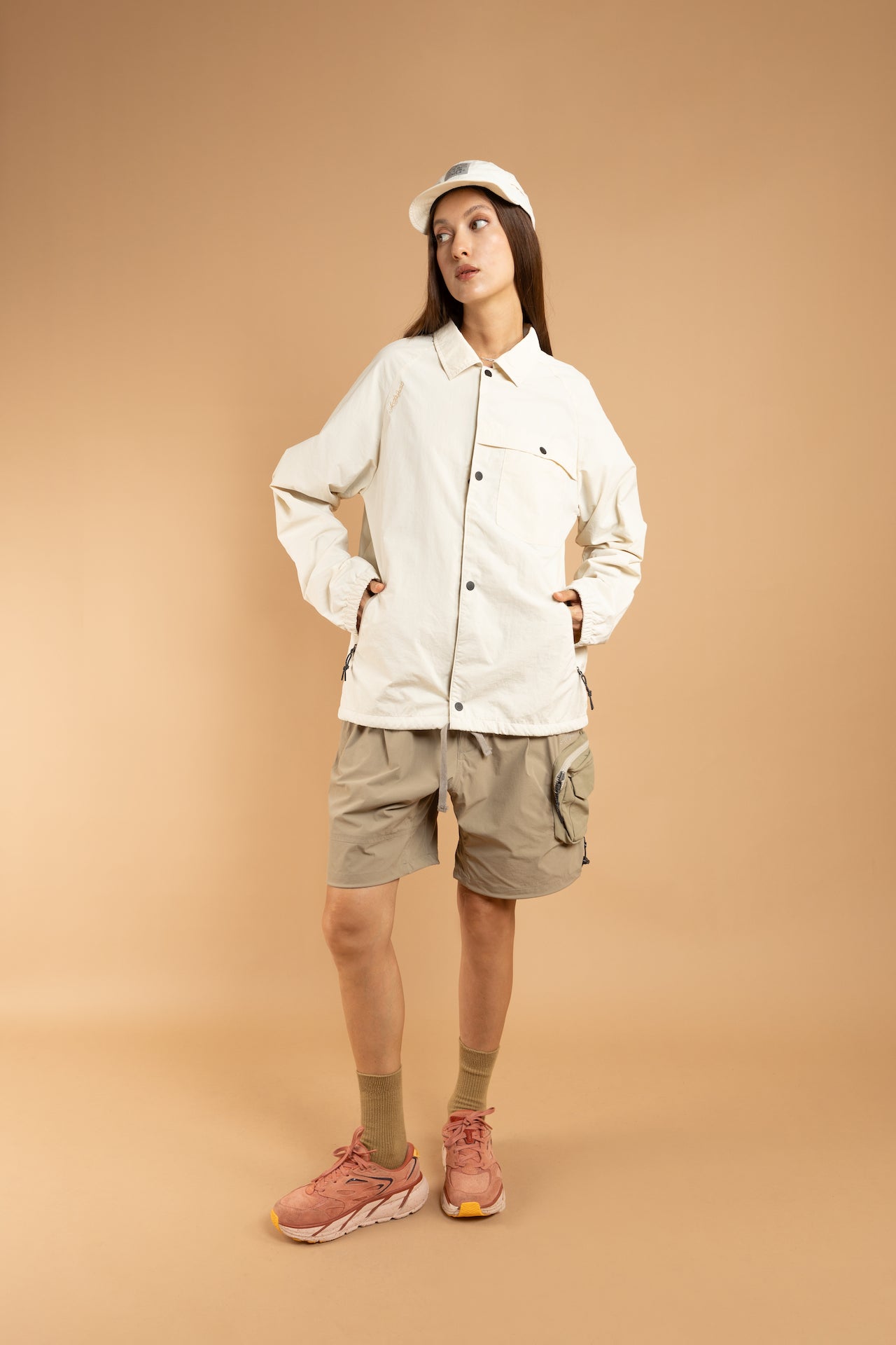 SAUBI Coach Jacket - OFF WHITE