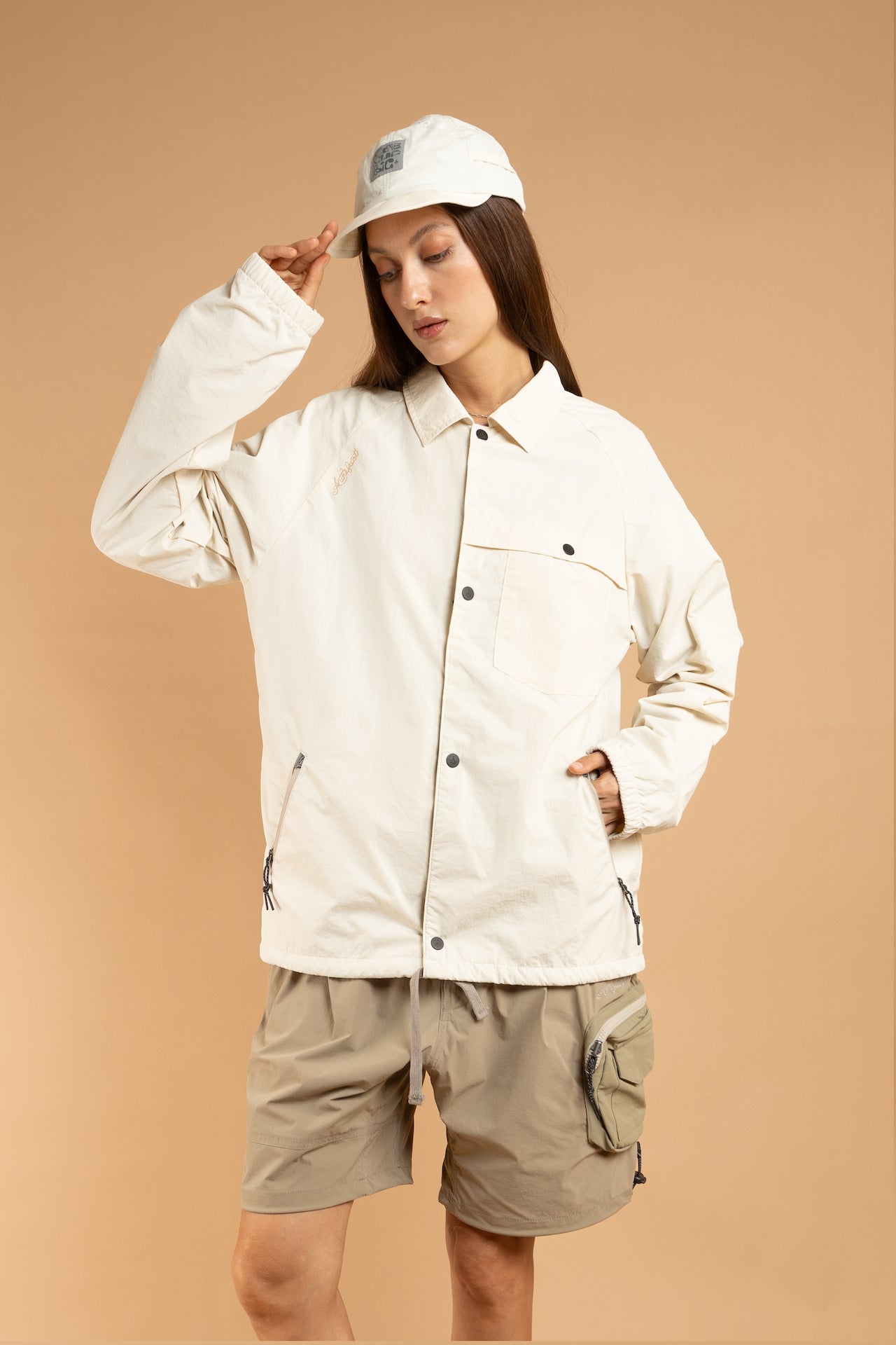 SAUBI Coach Jacket - OFF WHITE
