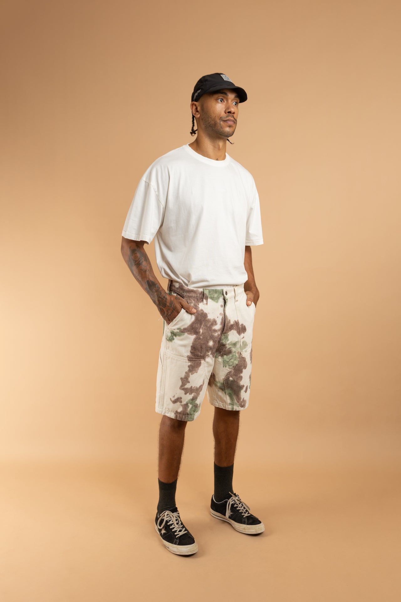 BAGAN Carpenter Short - OLIVE DUST DYE