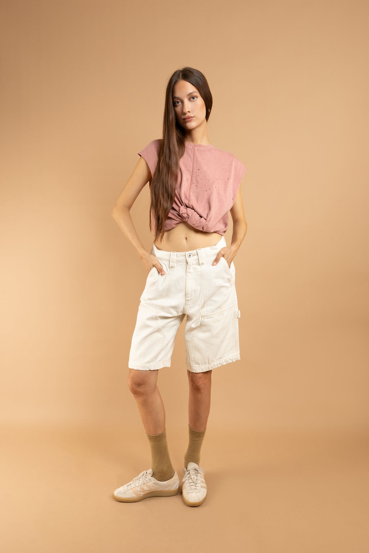 BAGAN Carpenter Short - Off White