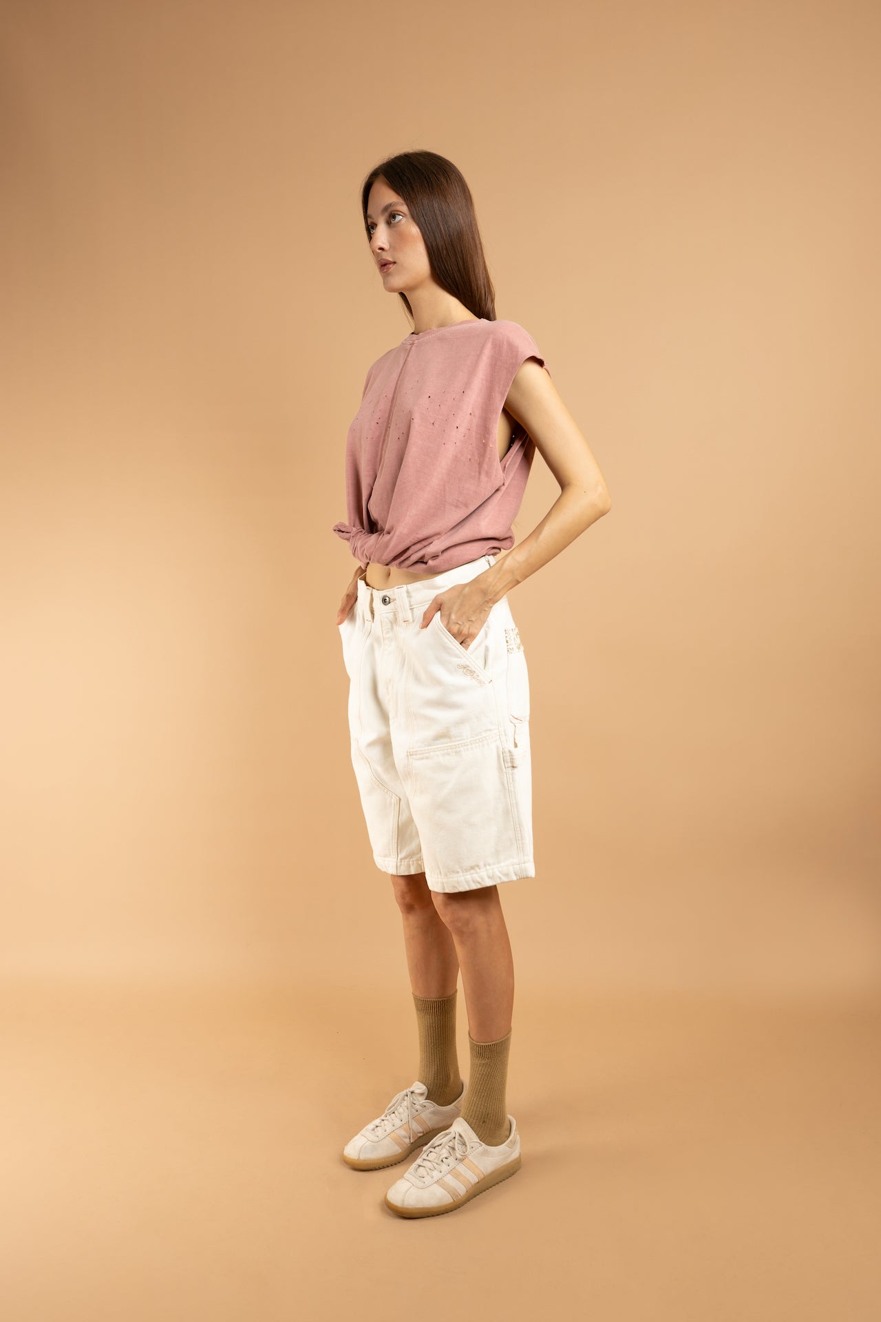 BAGAN Carpenter Short - Off White
