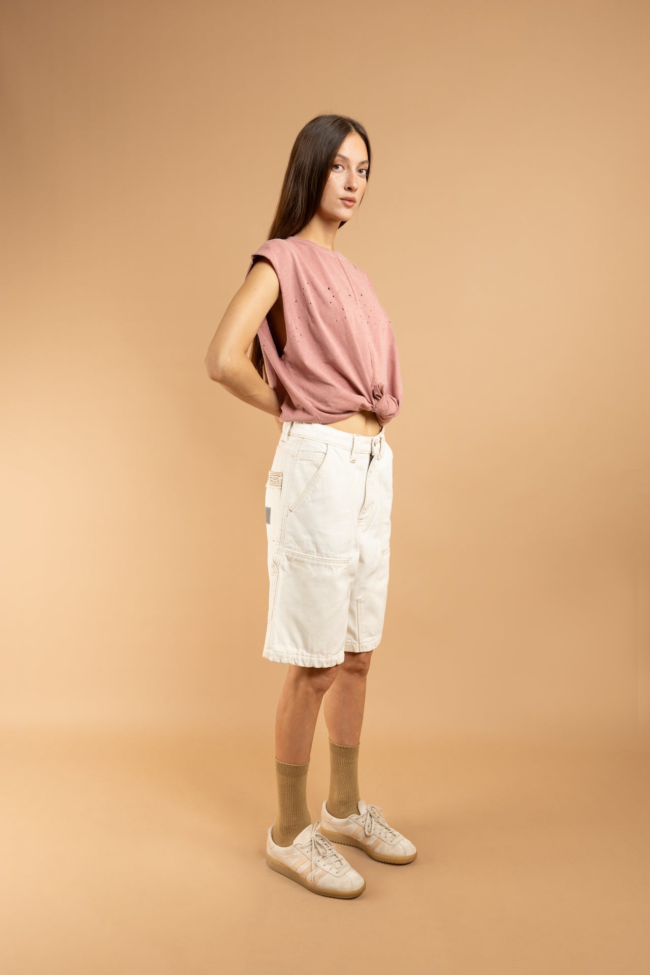 BAGAN Carpenter Short - Off White