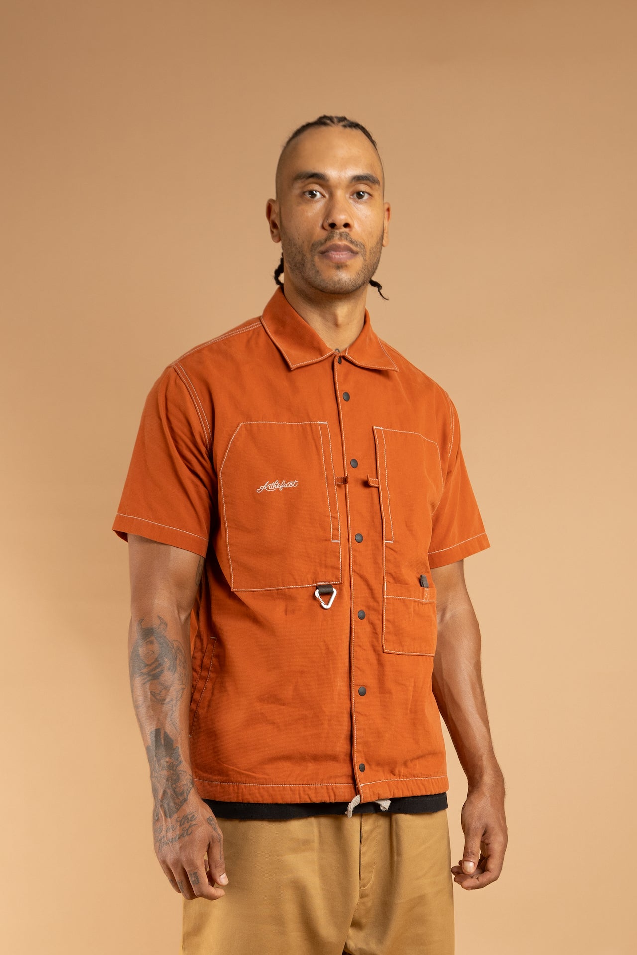 KAIRA SS Painter Shirt - Burn Orange