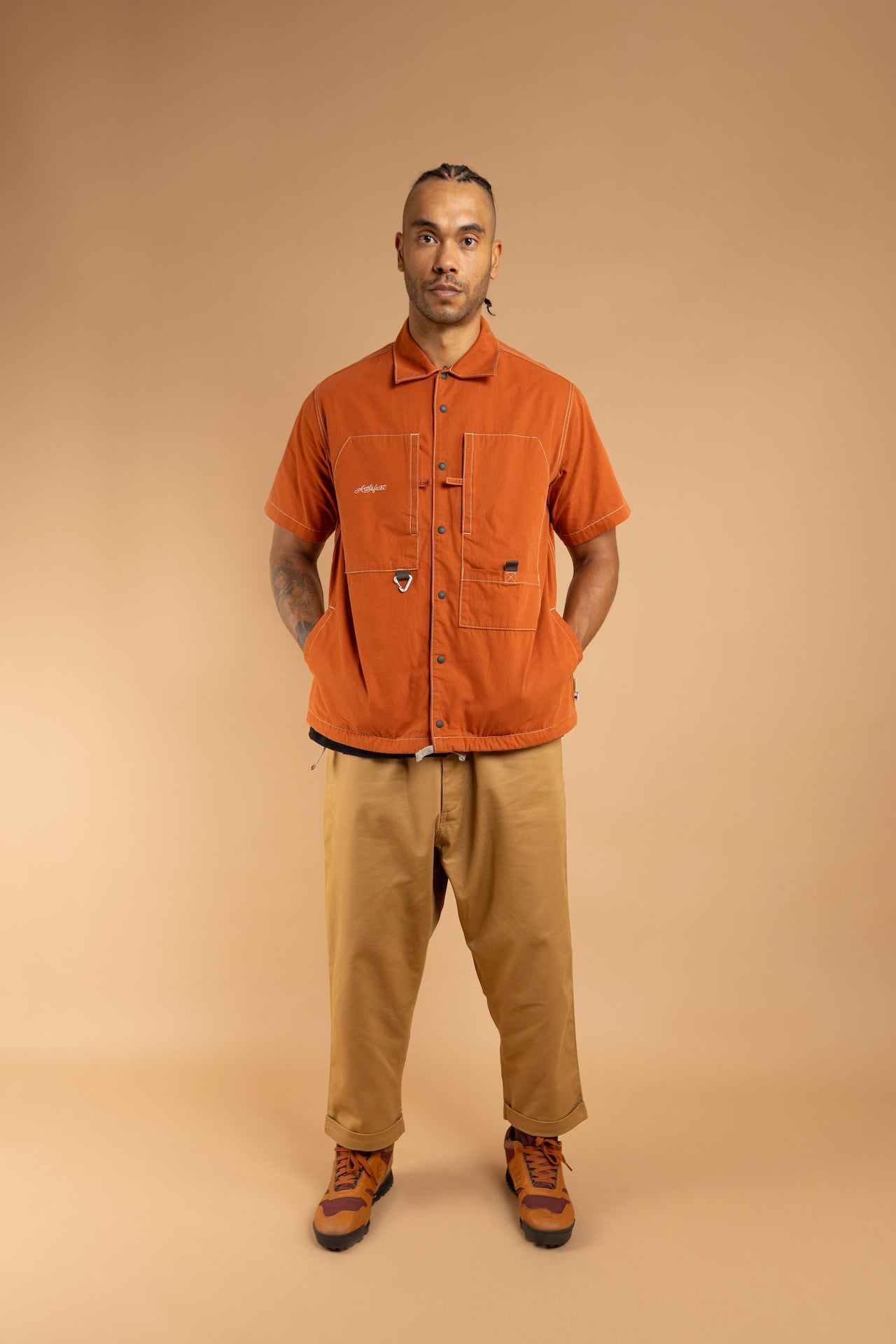 KAIRA SS Painter Shirt - Burn Orange