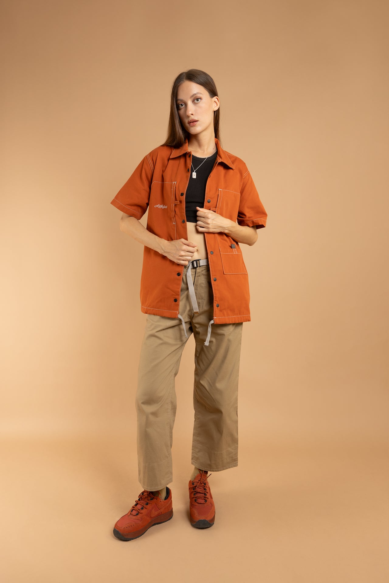 KAIRA SS Painter Shirt - Burn Orange