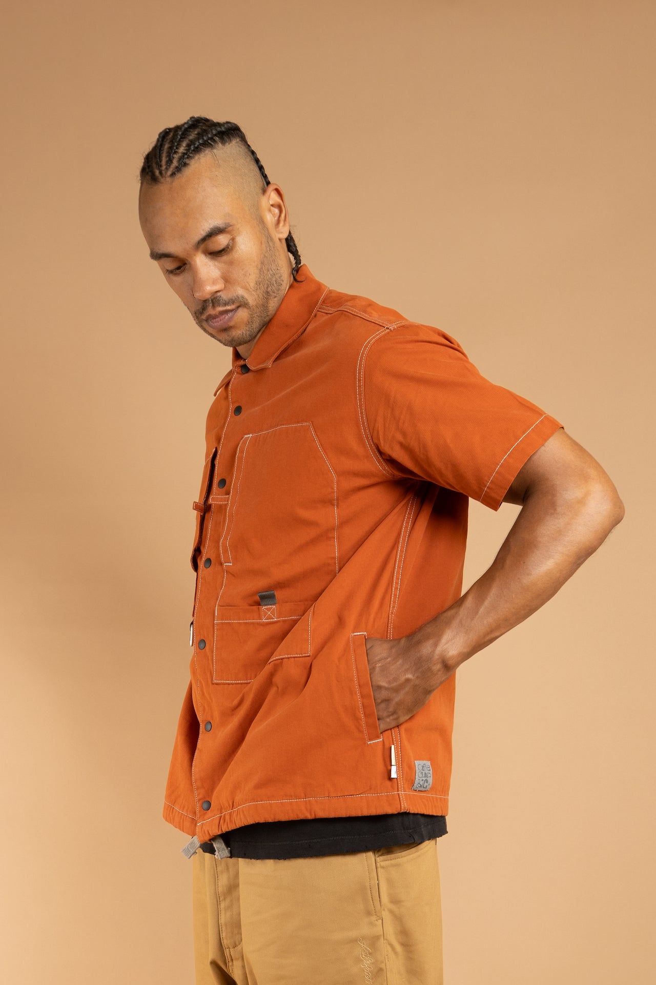 KAIRA SS Painter Shirt - Burn Orange
