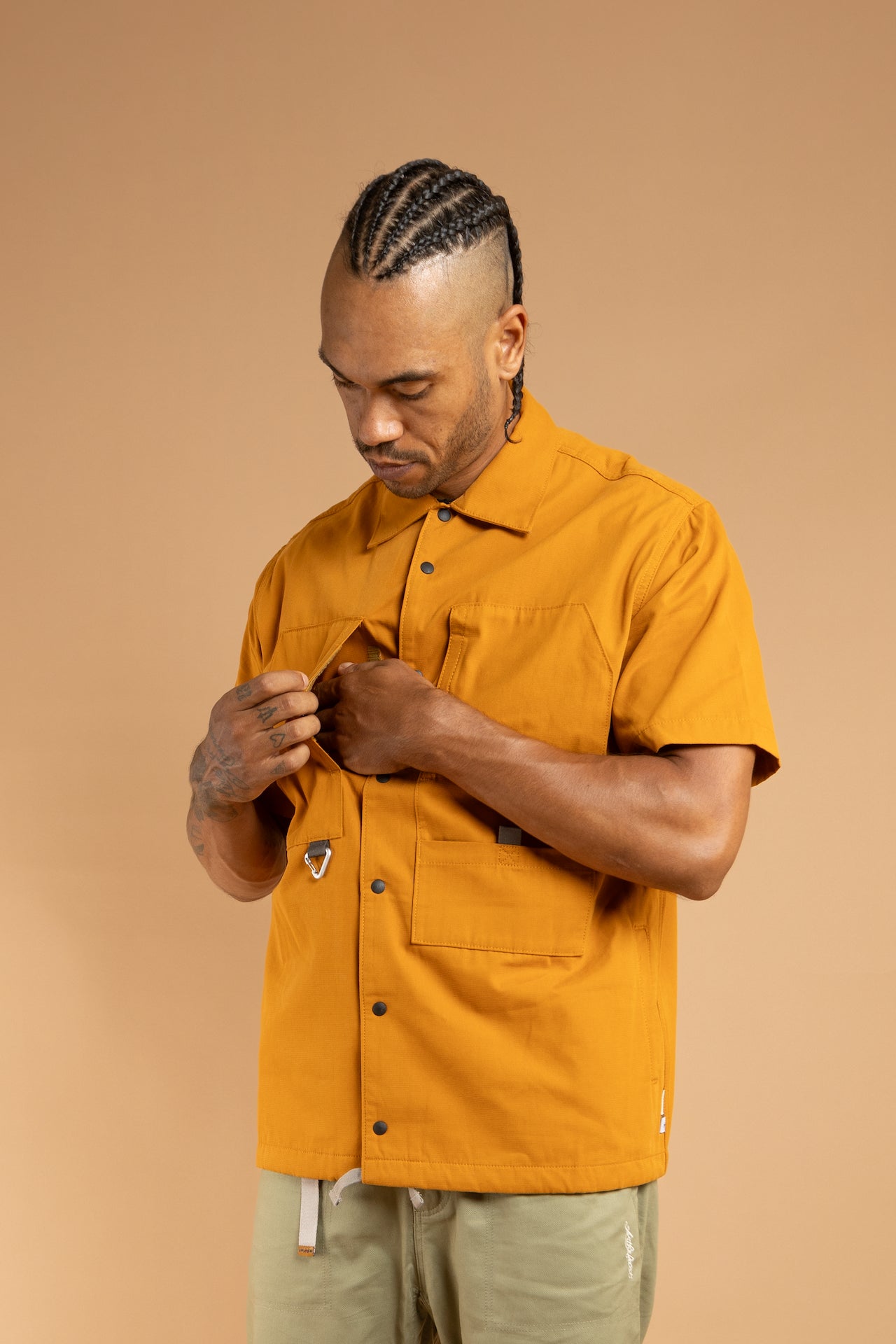 KAIRA SS Painter Shirt - Burn Yellow