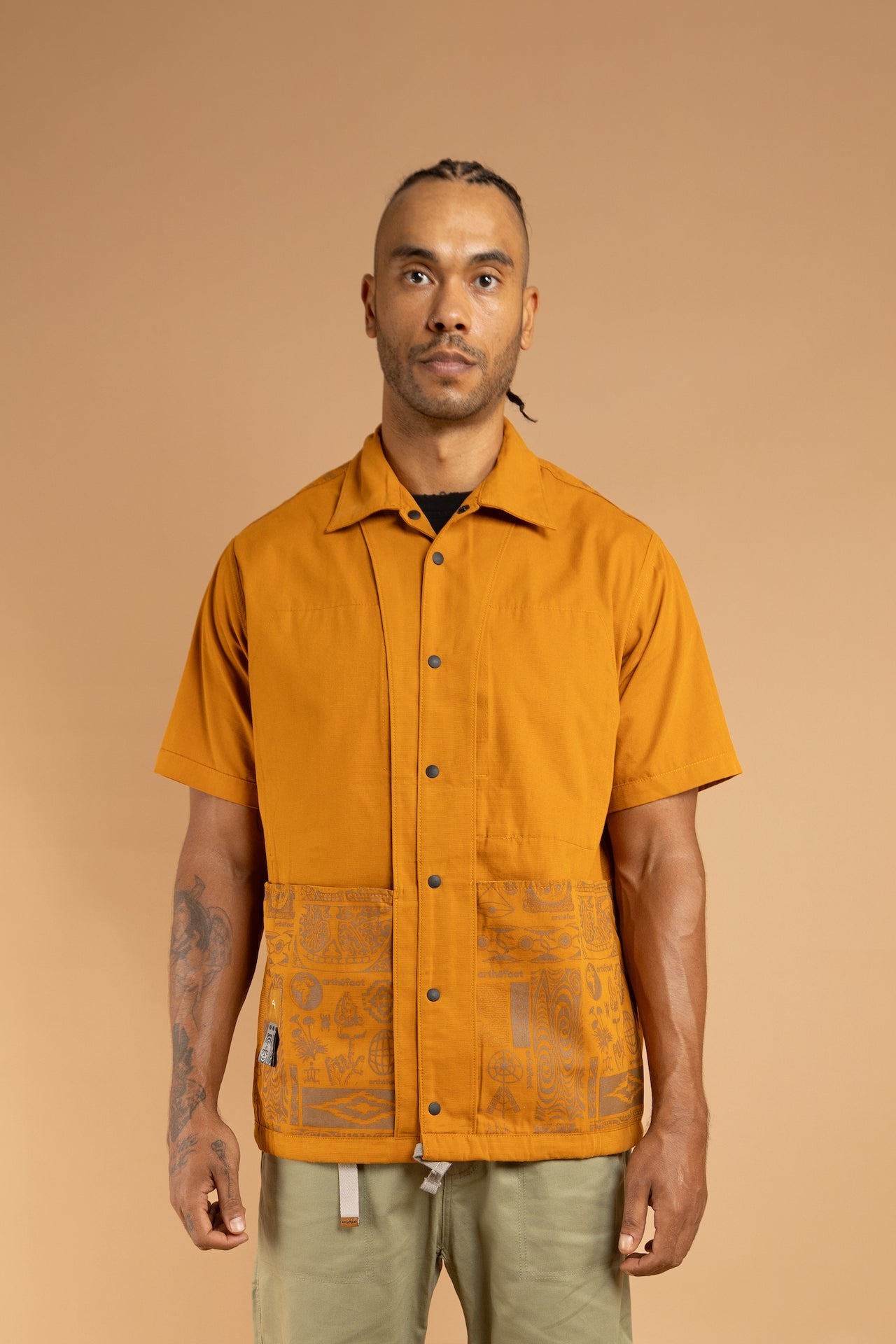 KAIRA SS Painter Shirt - Burn Yellow