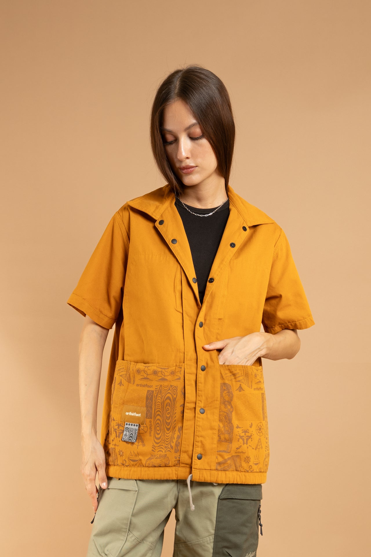 KAIRA SS Painter Shirt - Burn Yellow