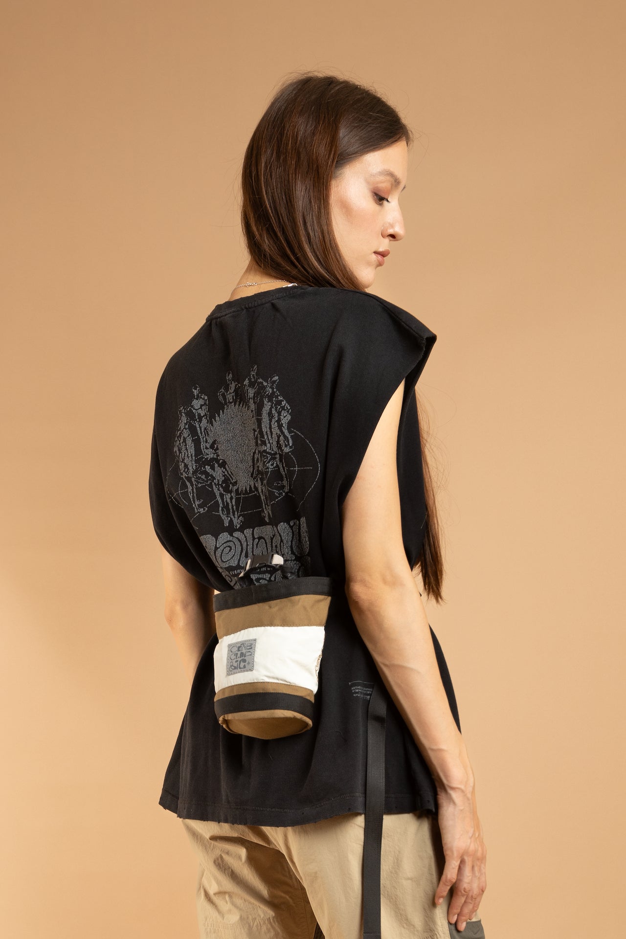 MUSI Chalk Bag - Light Brown/Off white