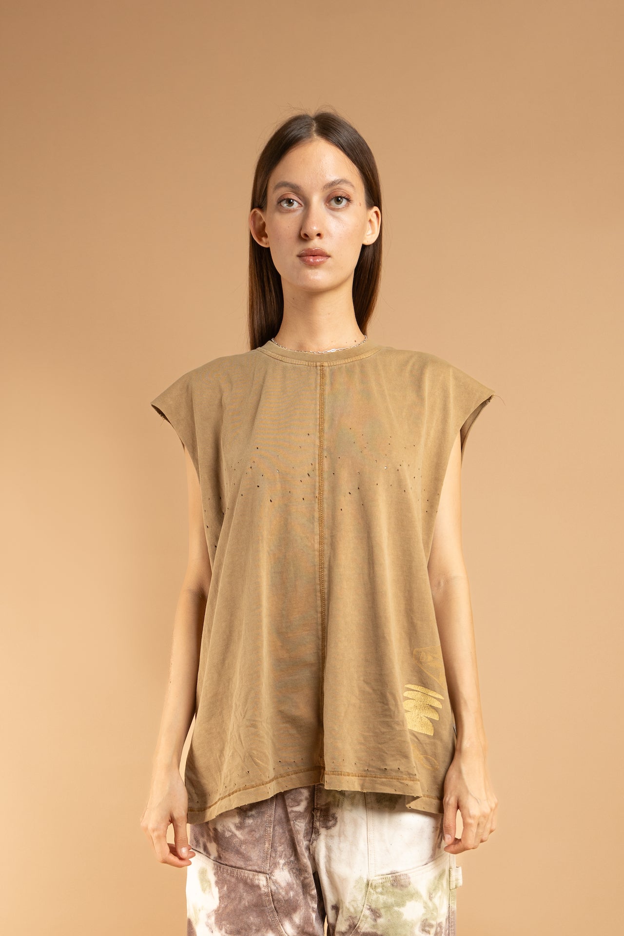 SORAKE Graphique Muscle Tee - ARKA - AGED BREEN [PIGMENT DYED]