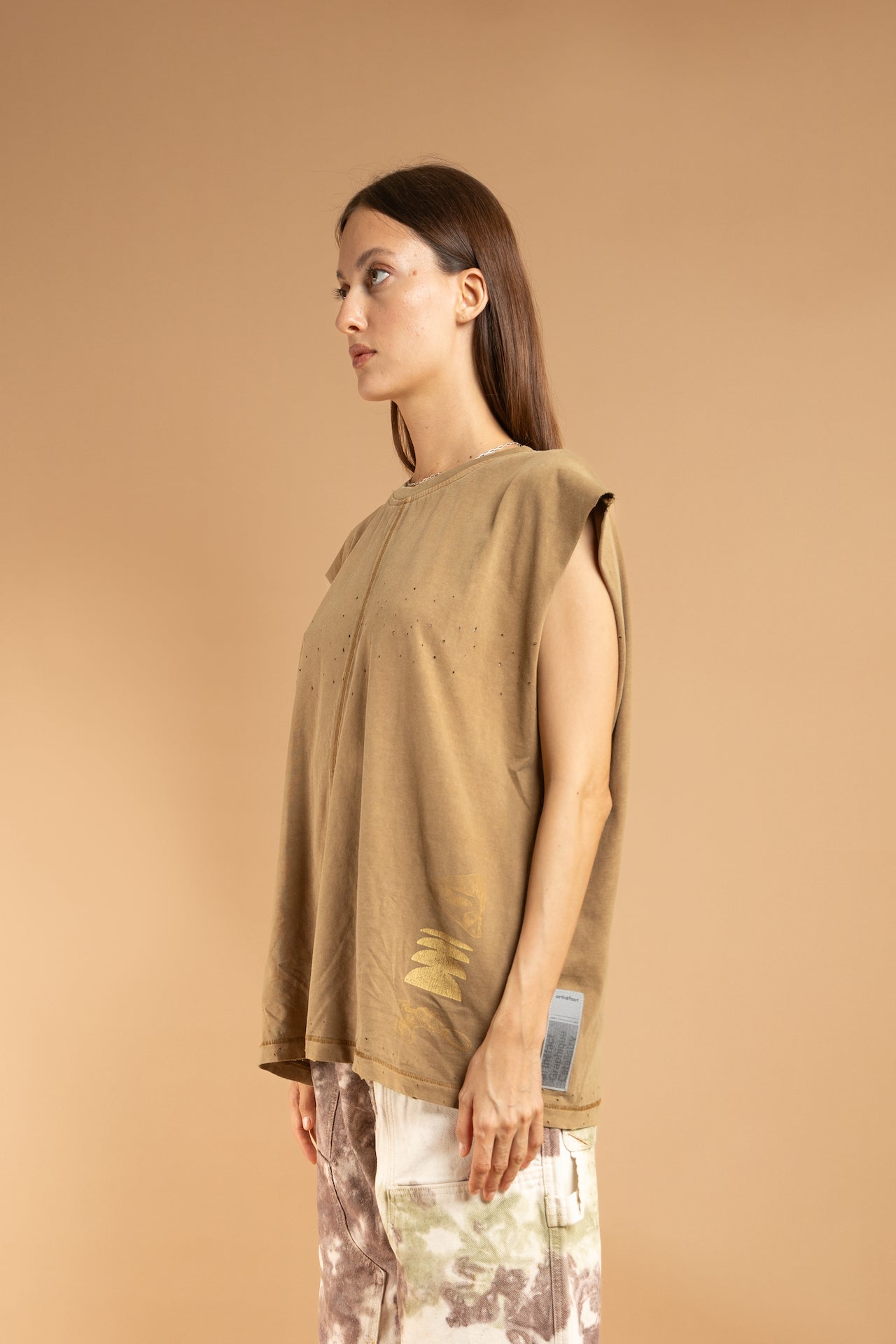 SORAKE Graphique Muscle Tee - ARKA - AGED BREEN [PIGMENT DYED]