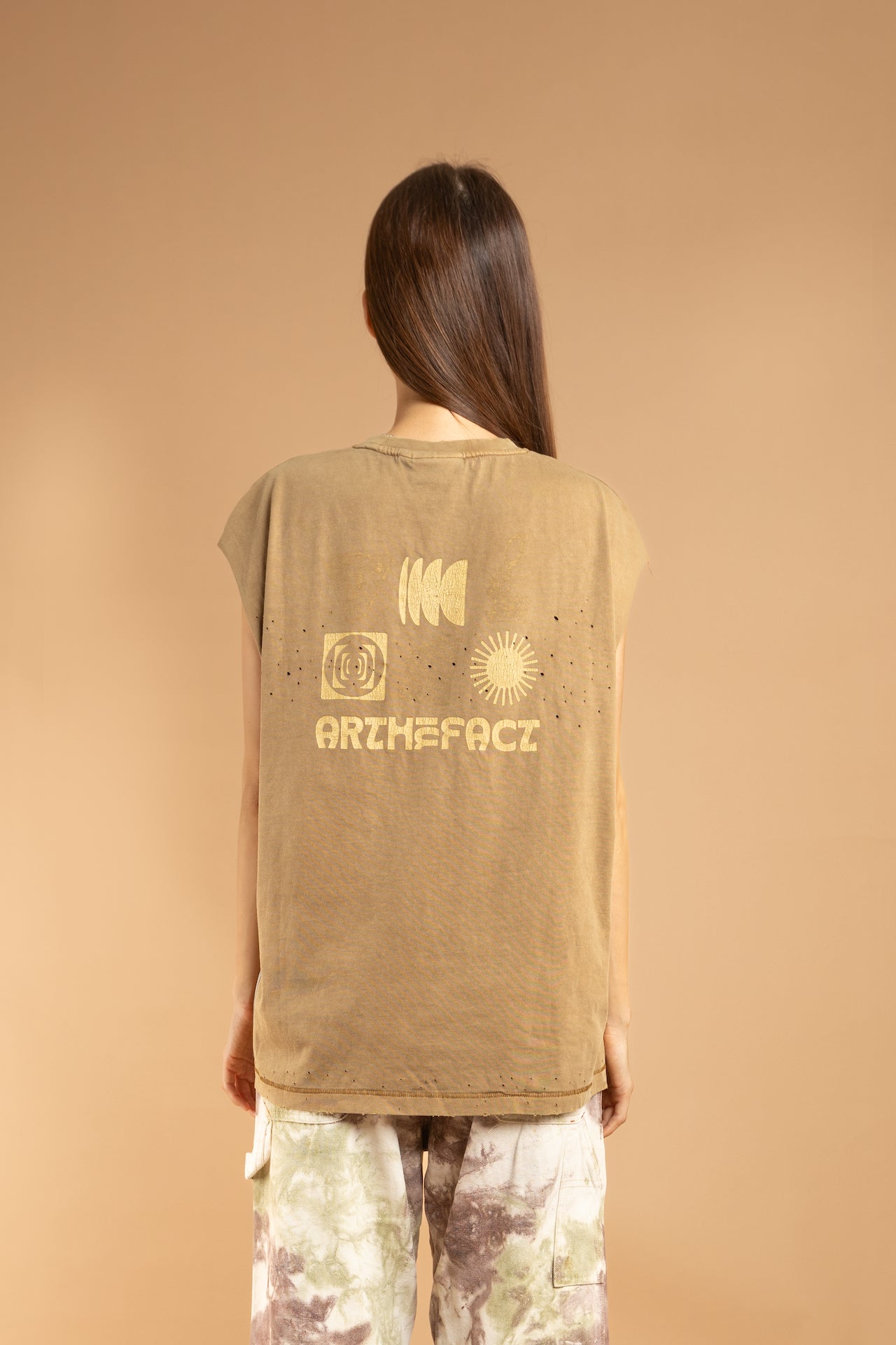 SORAKE Graphique Muscle Tee - ARKA - AGED BREEN [PIGMENT DYED]