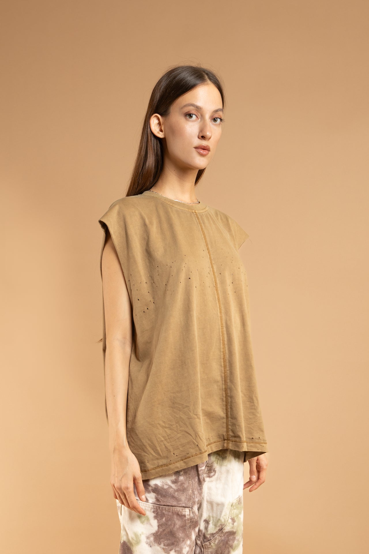 SORAKE Graphique Muscle Tee - ARKA - AGED BREEN [PIGMENT DYED]