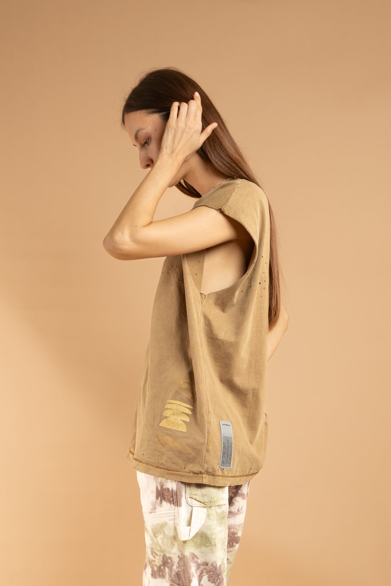 SORAKE Graphique Muscle Tee - ARKA - AGED BREEN [PIGMENT DYED]