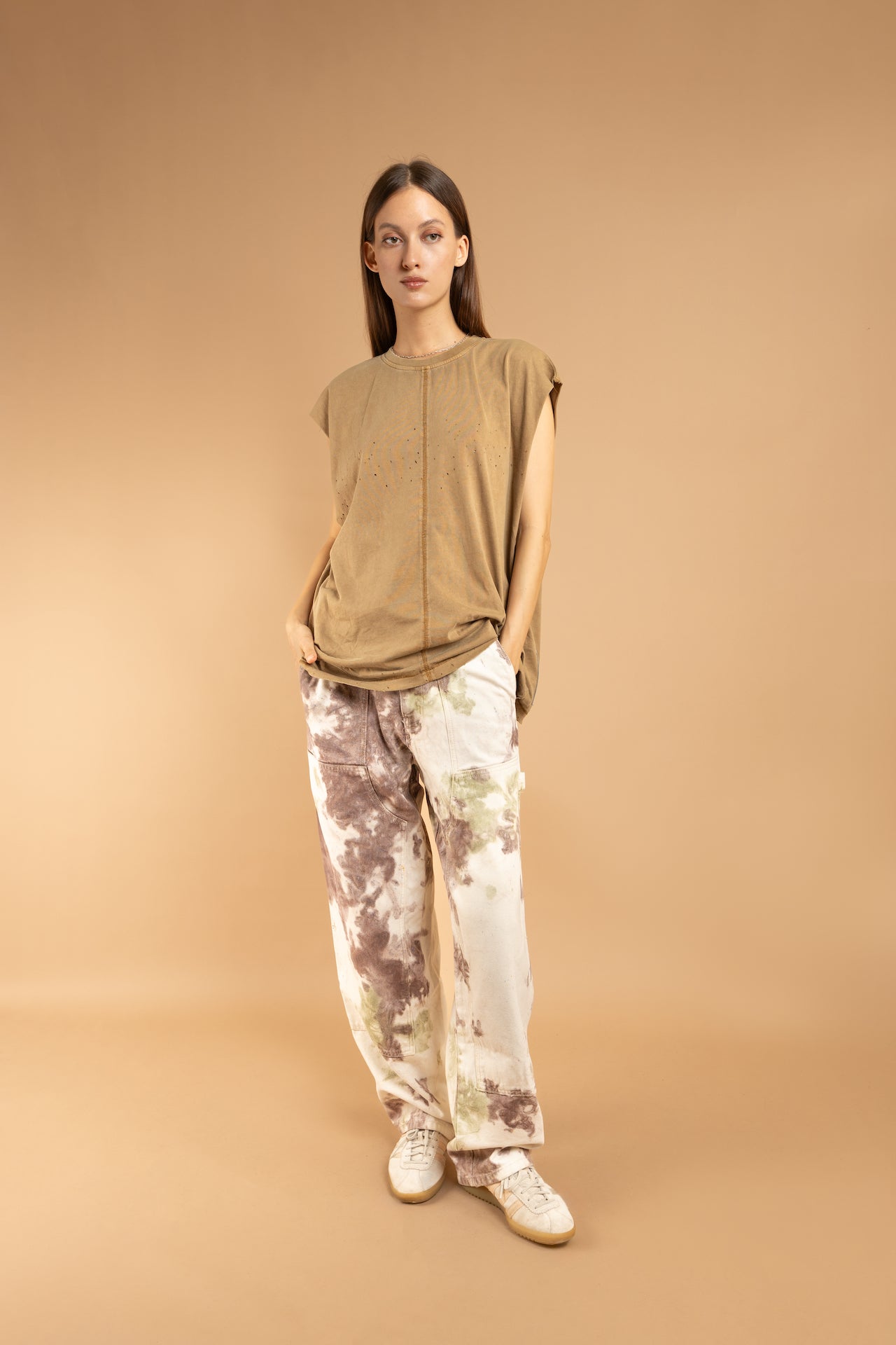 SORAKE Graphique Muscle Tee - ARKA - AGED BREEN [PIGMENT DYED]