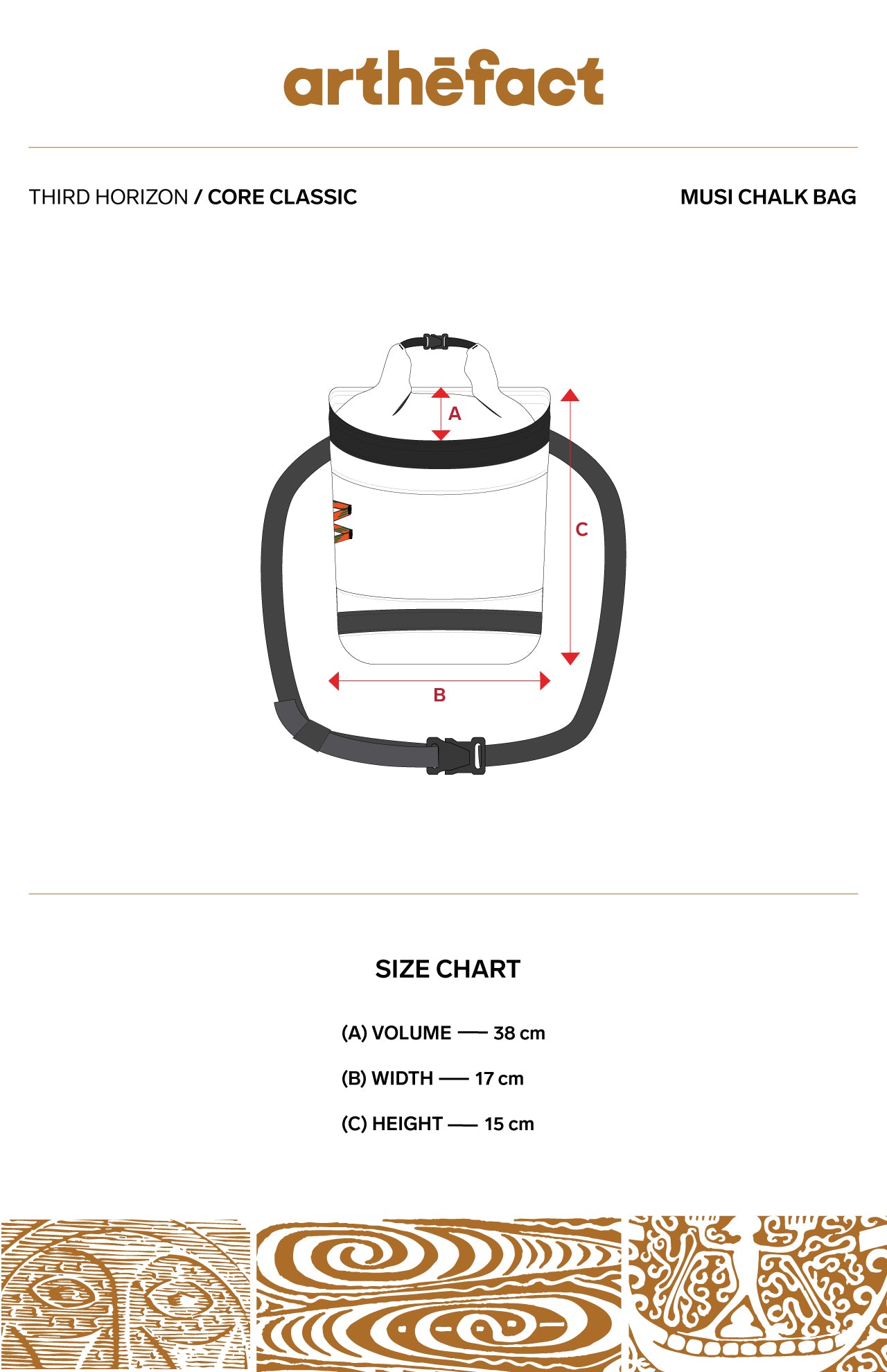 MUSI Chalk Bag - Light Brown/Off white