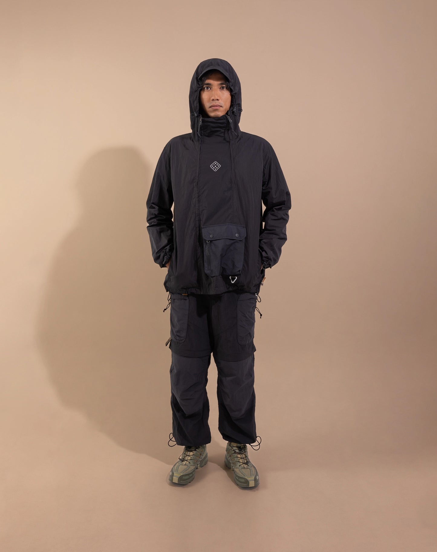 NAILAKA Utility Jacket - BLACK [PACKABLE]