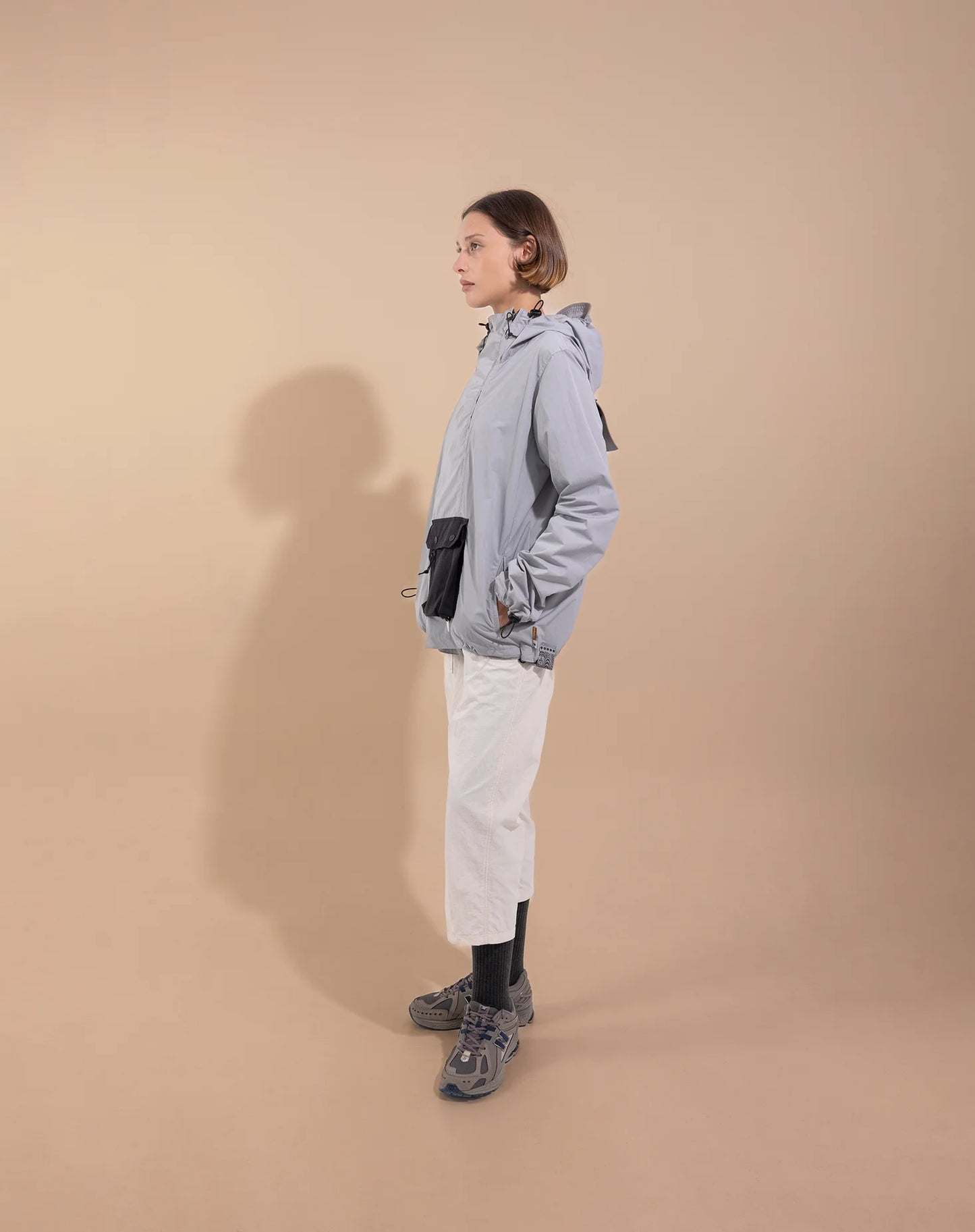 NAILAKA Utility Jacket - LIGHT GREY [PACKABLE]