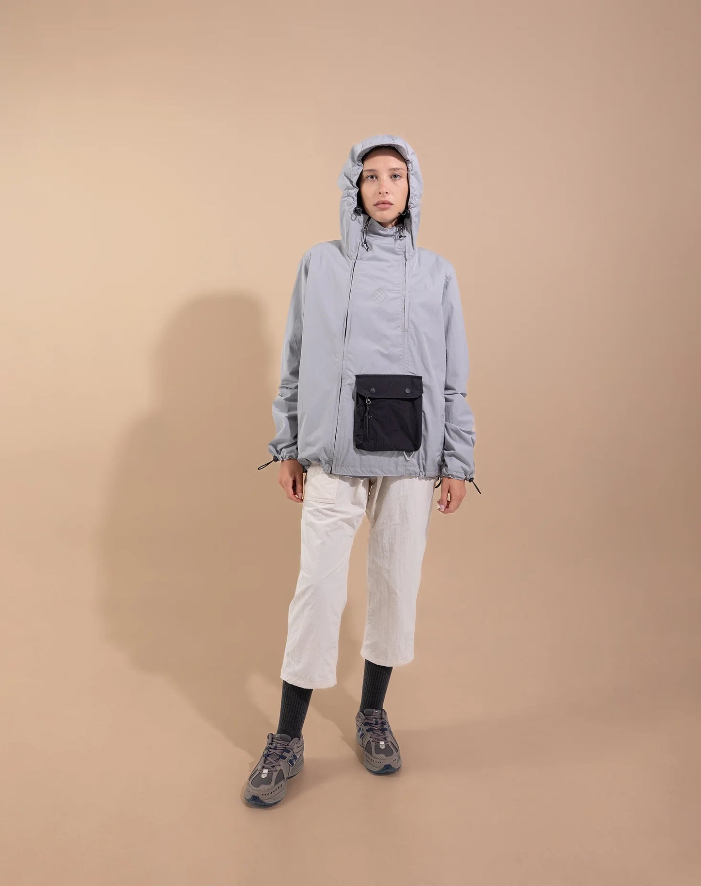 NAILAKA Utility Jacket - LIGHT GREY [PACKABLE]