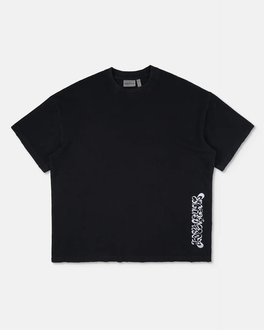 RAUNG Graphique T-Shirt - GILI - BLACK [PIGMENT DYED]