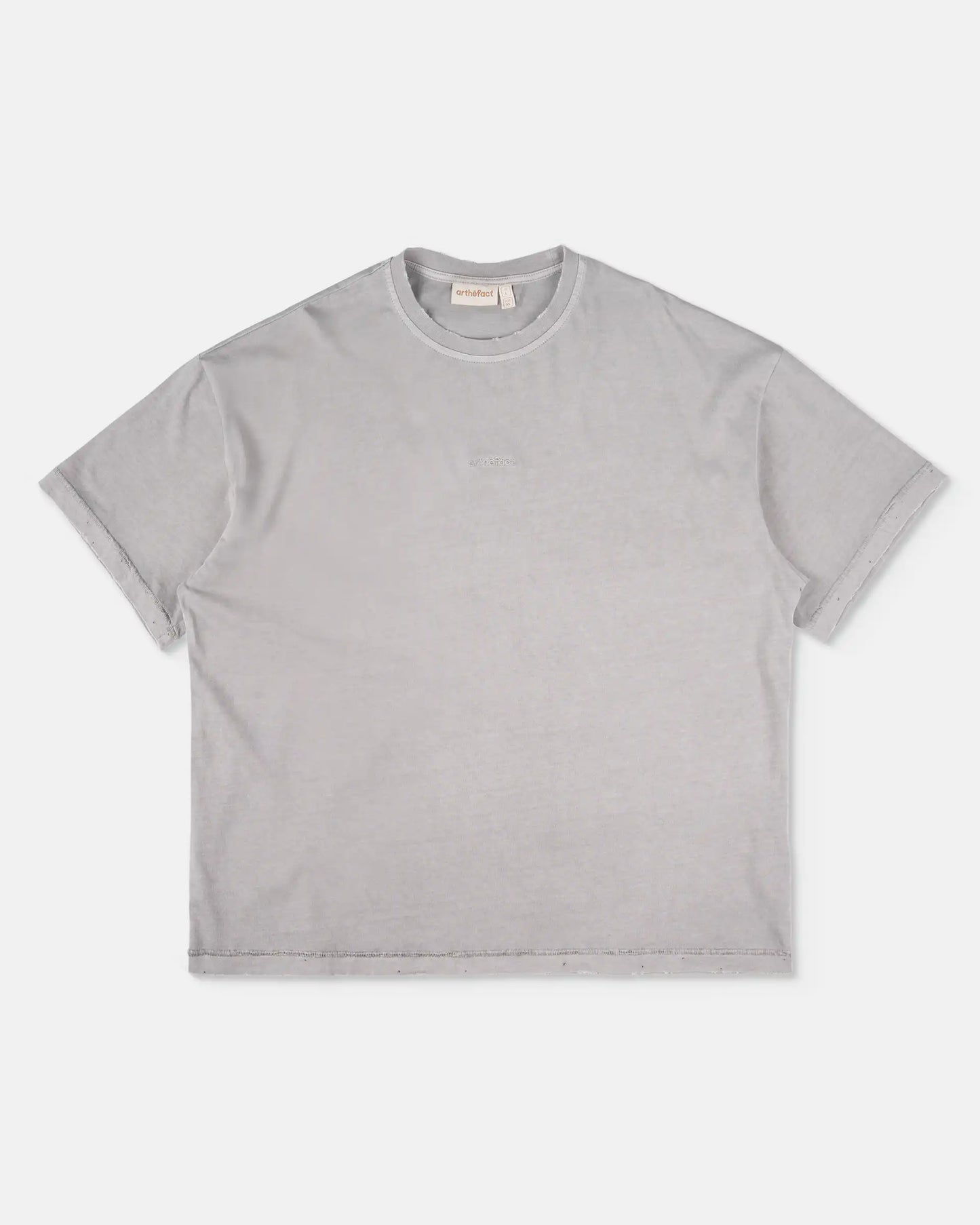 RAUNG Graphique T-Shirt - DEEPA - LIGHT GREY [PIGMENT DYED]