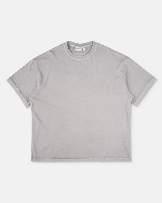 RAUNG Graphique T-Shirt - DEEPA - LIGHT GREY [PIGMENT DYED]