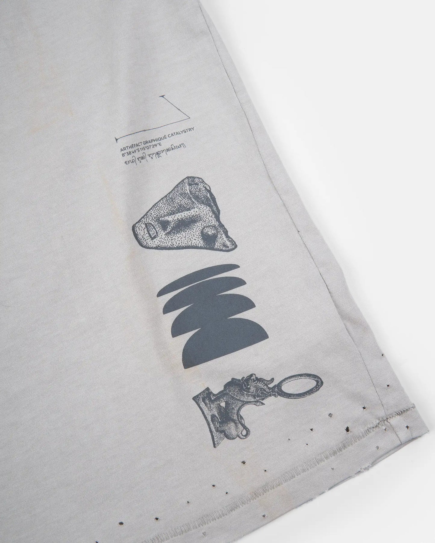 RAUNG Graphique T-Shirt - ARKA - MOON CREAM [PIGMENT DYED]