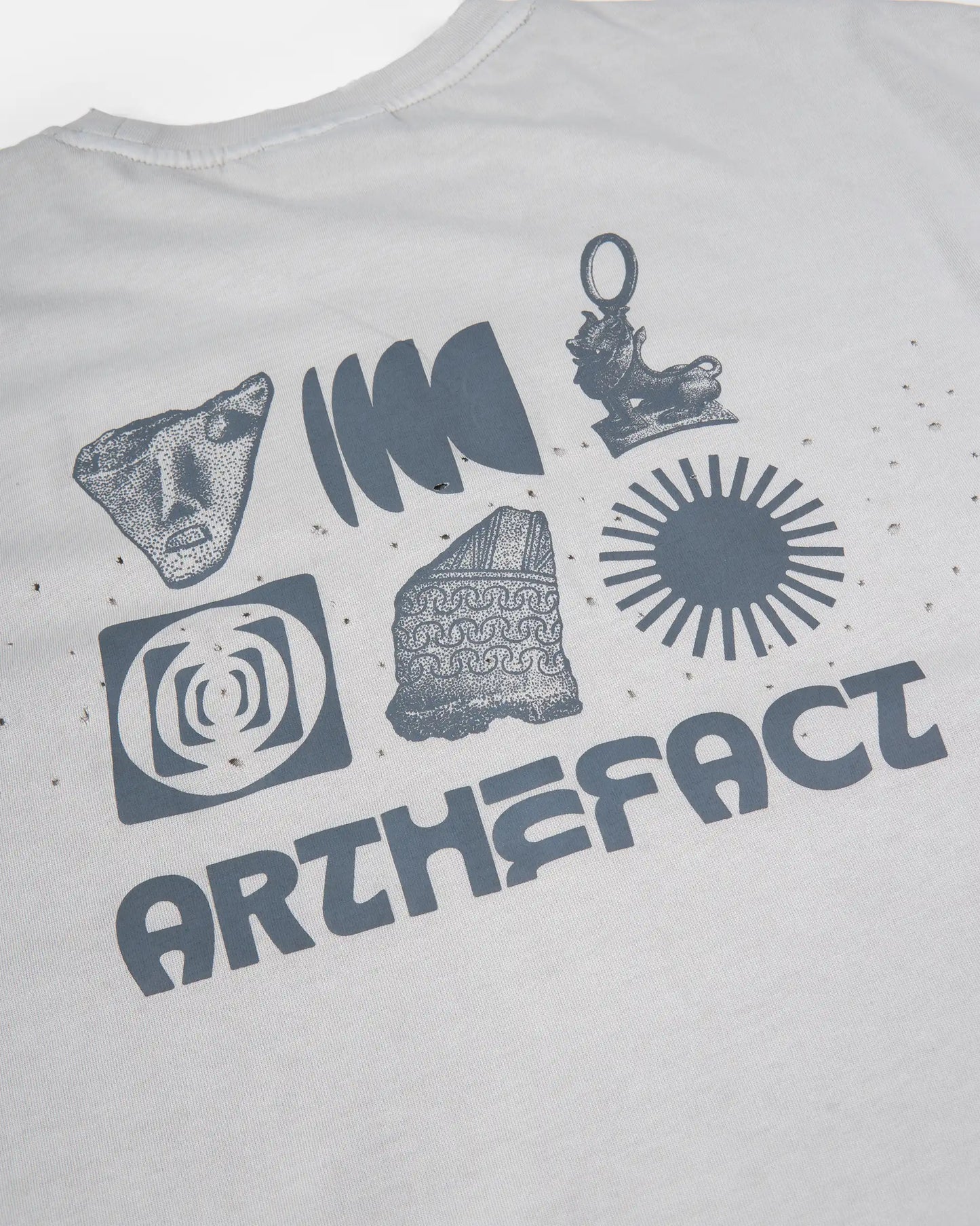 RAUNG Graphique T-Shirt - ARKA - MOON CREAM [PIGMENT DYED]