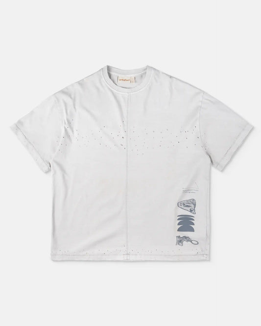 RAUNG Graphique T-Shirt - ARKA - MOON CREAM [PIGMENT DYED]