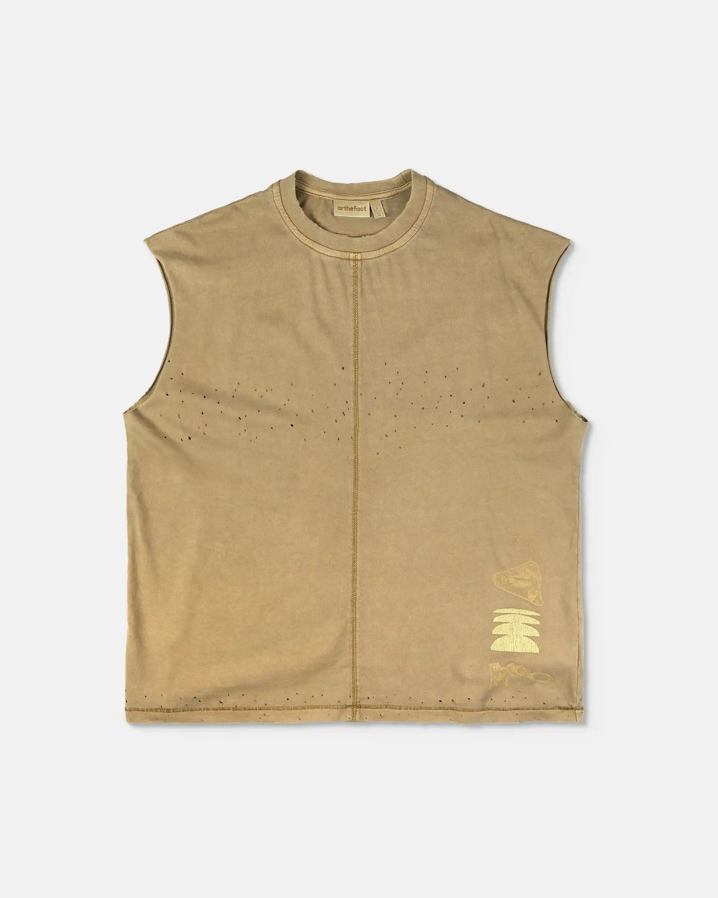 SORAKE Graphique Muscle Tee - ARKA - AGED BREEN [PIGMENT DYED]