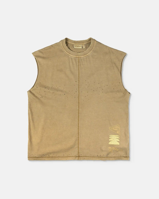 SORAKE Graphique Muscle Tee - ARKA - AGED BREEN [PIGMENT DYED]