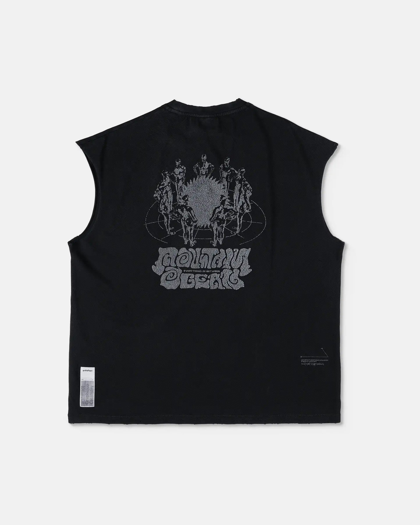 SORAKE Graphique Muscle Tee - DEEPA - BLACK [PIGMENT DYED]