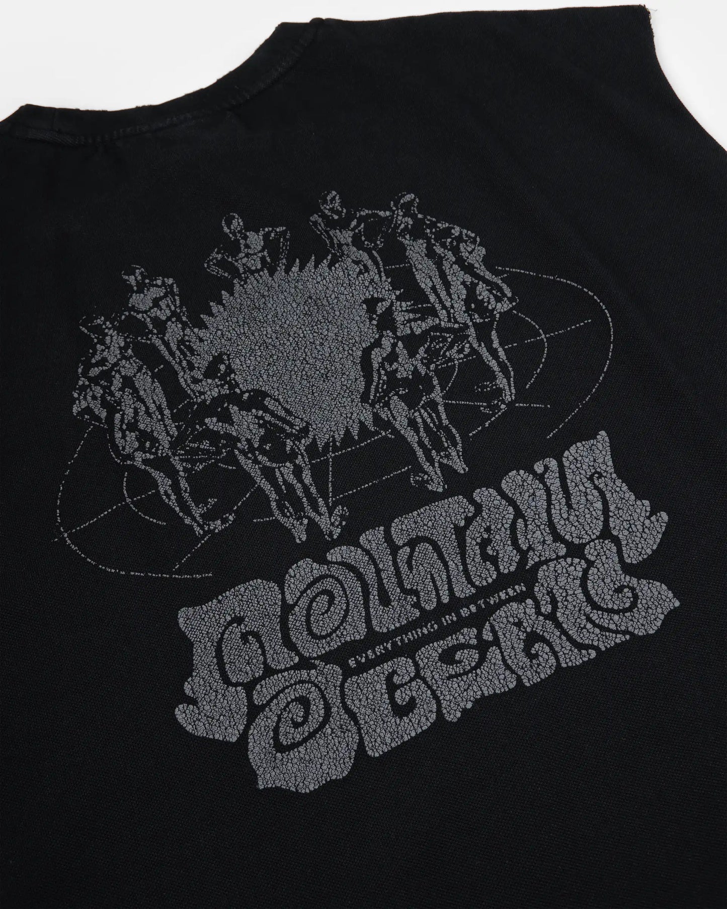 SORAKE Graphique Muscle Tee - DEEPA - BLACK [PIGMENT DYED]