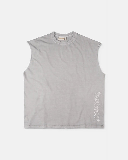 SORAKE Graphique Muscle Tee - GILI - GREY [PIGMENT DYED]