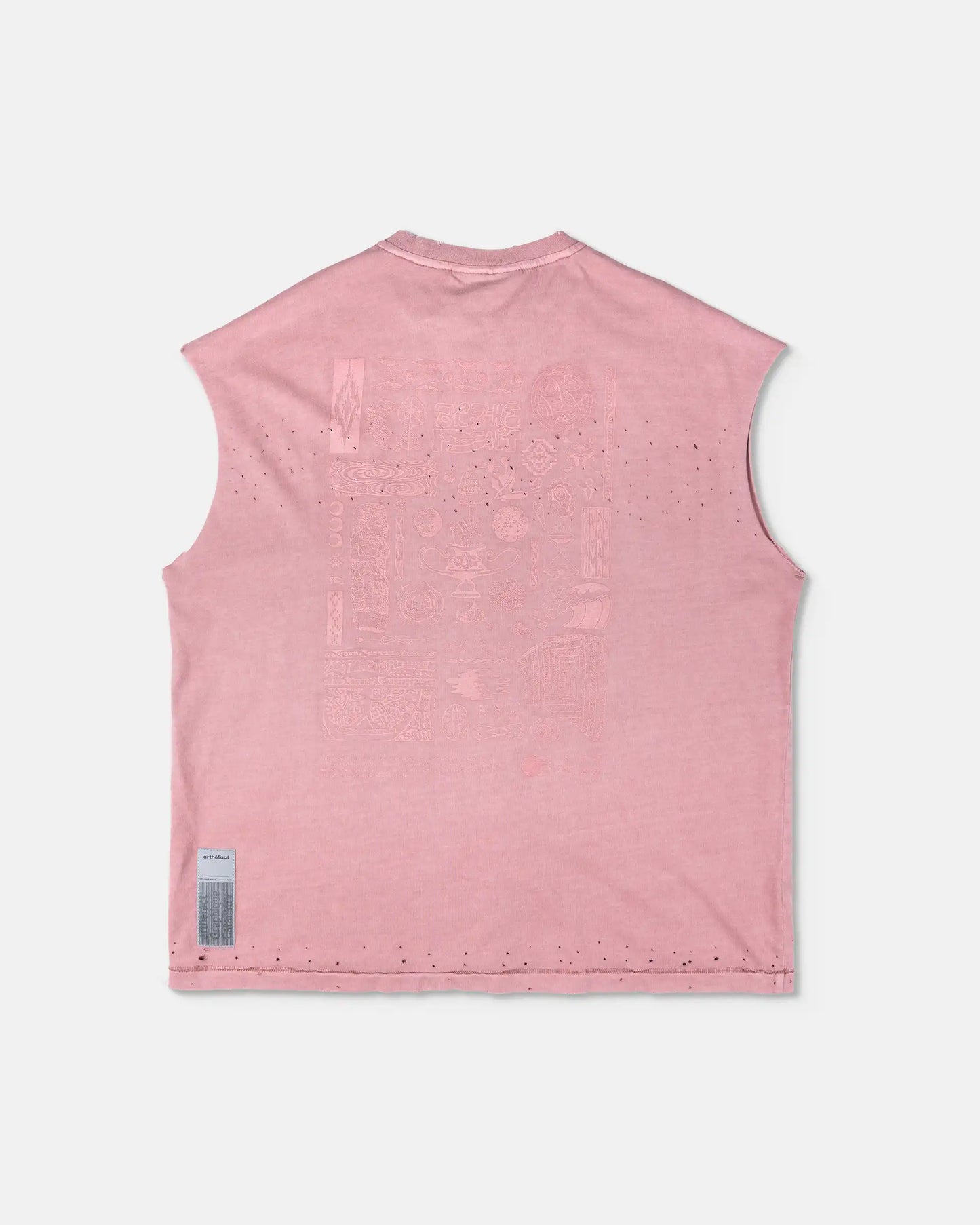 SORAKE Graphique Muscle Tee - KAMA - DUSTY ROSE [PIGMENT DYED]