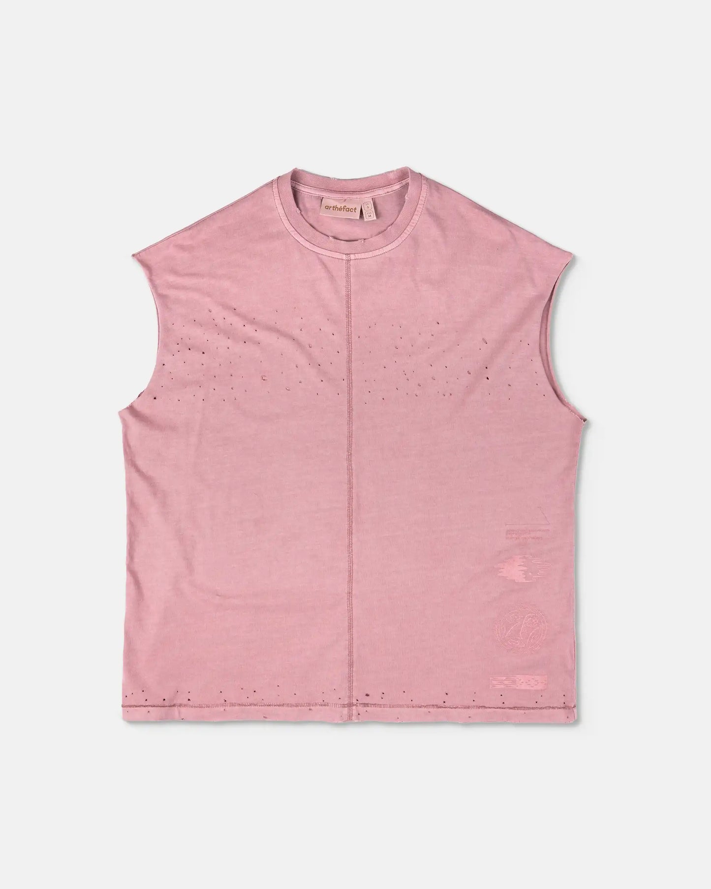 SORAKE Graphique Muscle Tee - KAMA - DUSTY ROSE [PIGMENT DYED]