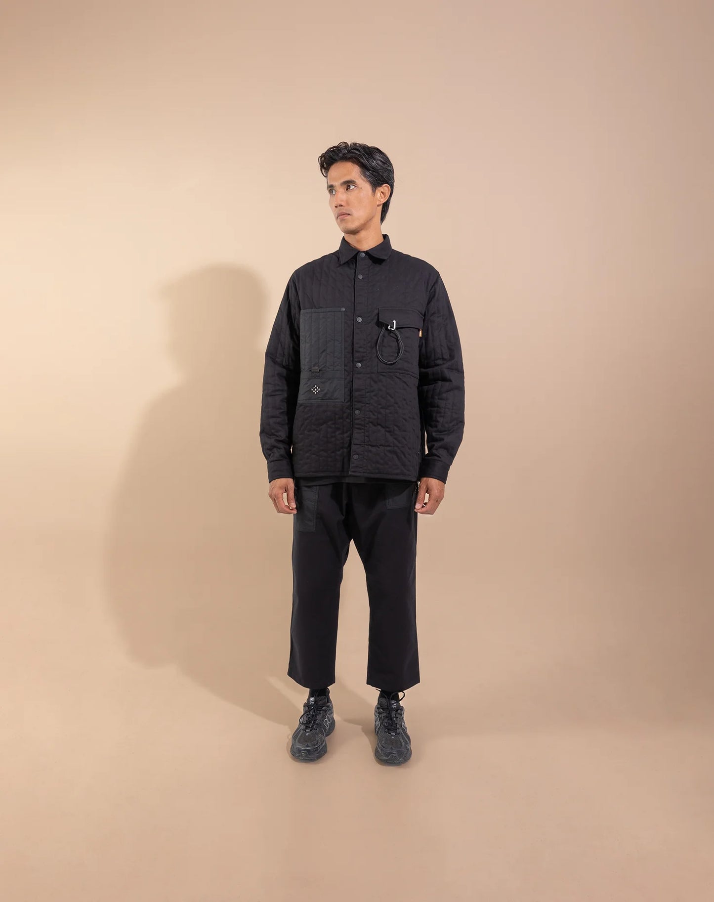 UMARI Quilted Jacket - BLACK [REVERSIBLE]